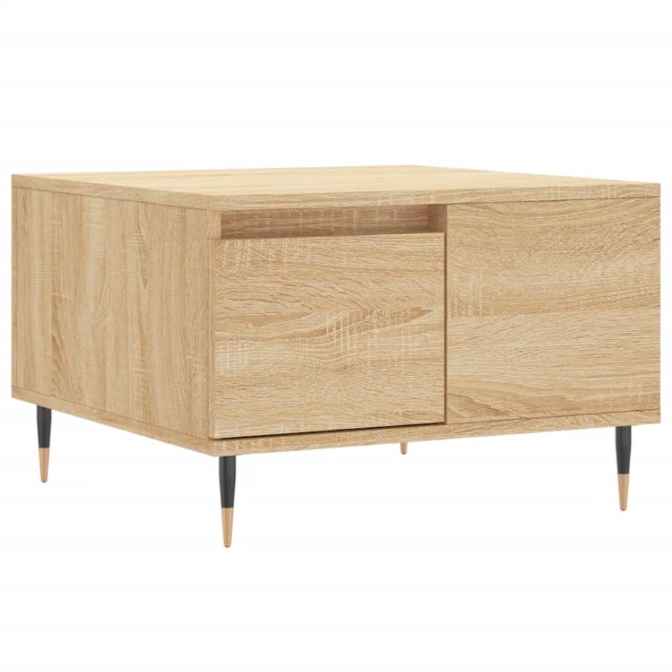 Mesa de centro madera contrachapada roble Sonoma 55x55x36,5