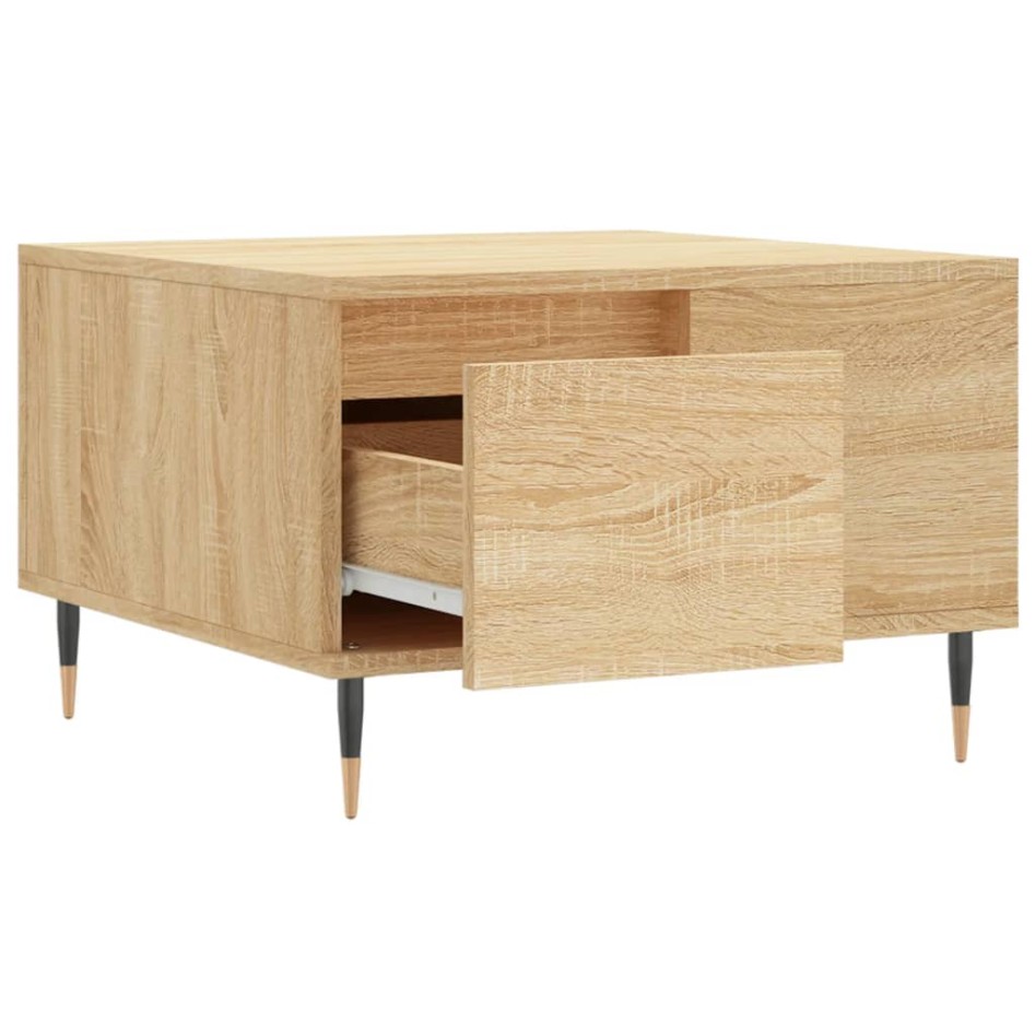 Mesa de centro madera contrachapada roble Sonoma 55x55x36,5