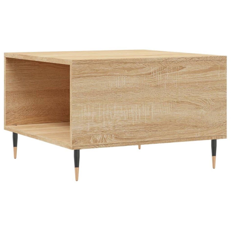 Mesa de centro madera contrachapada roble Sonoma 55x55x36,5