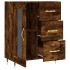 Aparador de madera de ingeniería roble ahumado 69,5x34x90