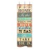 Perchero de pared HOME IS con 6 ganchos 120x40