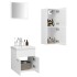 Juego de muebles de baño madera de ingeniería blanco
