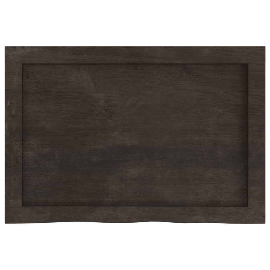 Estante pared madera roble tratada marrón oscuro 60x40x(2-6)