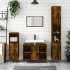 Armario de baño madera contrachapada roble ahumado 30x30x100