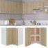 Armario colgante esquina madera de ingeniería roble 57x57x60