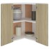 Armario colgante esquina madera de ingeniería roble 57x57x60