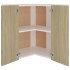 Armario colgante esquina madera de ingeniería roble 57x57x60