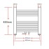 Radiador toallero 480 x 480 mm conector lateral y