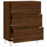 Aparador de madera de ingeniería marrón roble 69,5x34x90