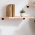 Estante de pared madera maciza roble sin tratar 60x40x(2-4)