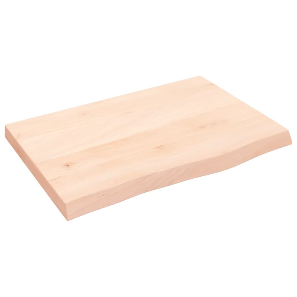 Estante de pared madera maciza roble sin tratar 60x40x(2-4)