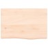 Estante de pared madera maciza roble sin tratar 60x40x(2-4)