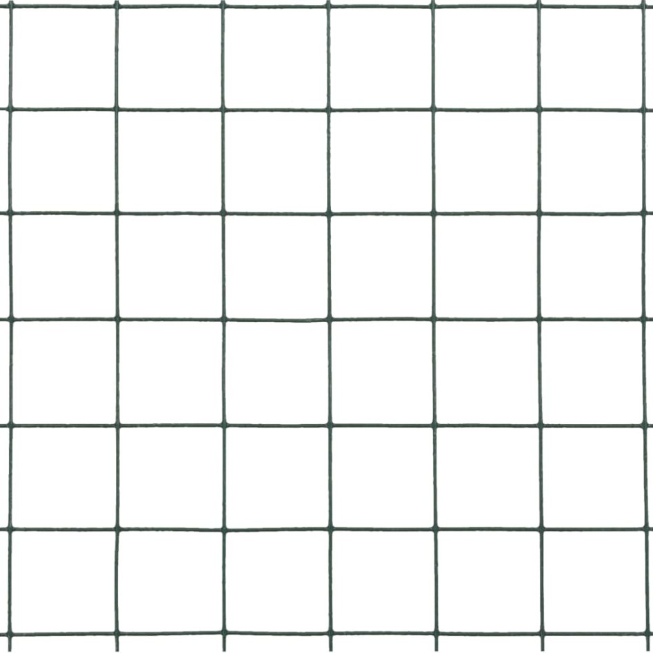 Alambrada de gallinero acero revestimiento PVC verde 25x1,5