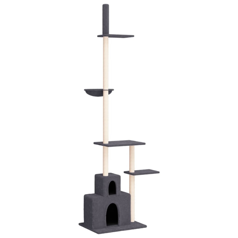 Árbol rascador gatos suelo a techo gris oscuro 250,5-276,5