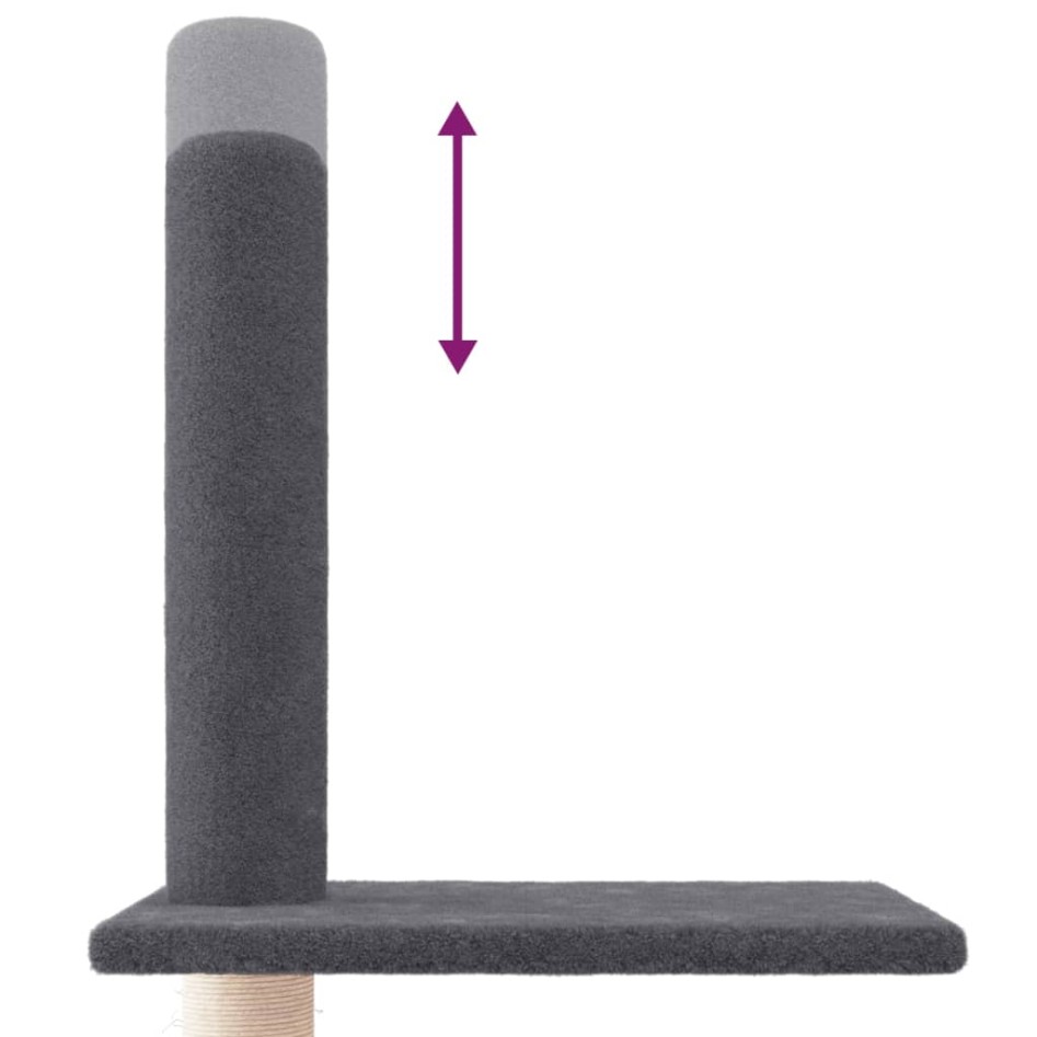 Árbol rascador gatos suelo a techo gris oscuro 250,5-276,5
