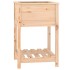 Jardinera con estante de madera maciza de pino 54x54x81