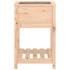Jardinera con estante de madera maciza de pino 54x54x81