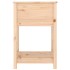 Jardinera con estante de madera maciza de pino 54x54x81