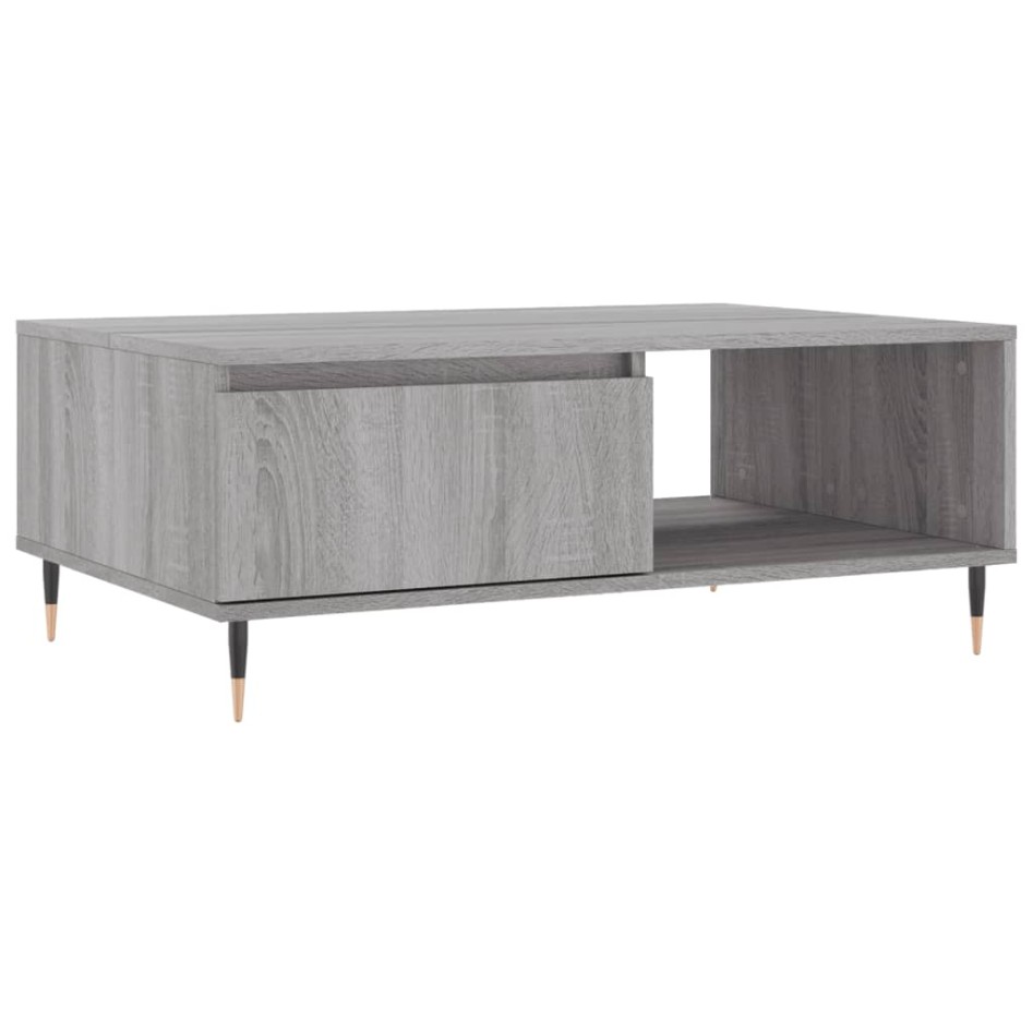 Mesa de centro madera de ingeniería gris Sonoma 90x60x35