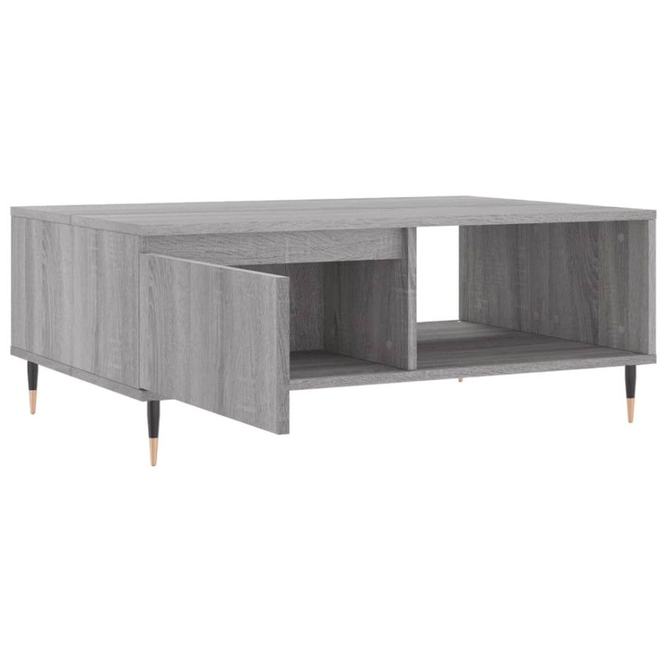 Mesa de centro madera de ingeniería gris Sonoma 90x60x35