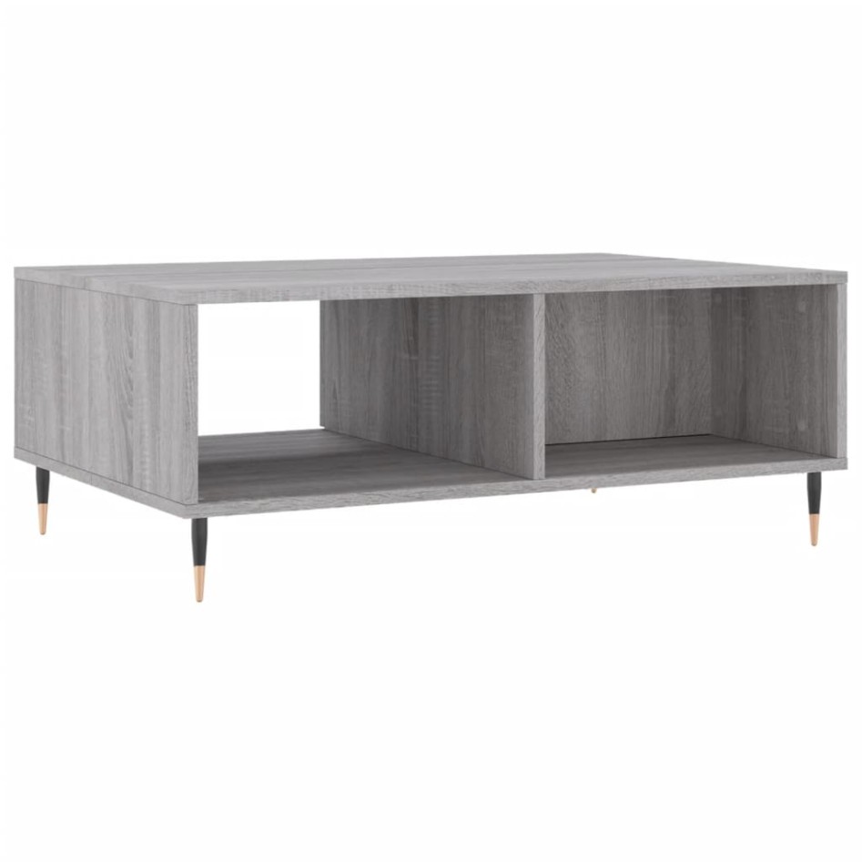Mesa de centro madera de ingeniería gris Sonoma 90x60x35