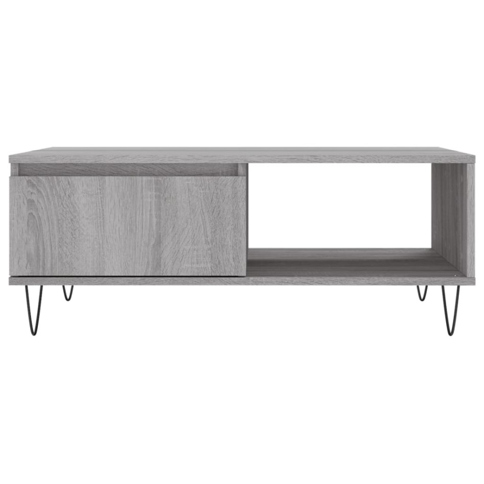 Mesa de centro madera de ingeniería gris Sonoma 90x60x35