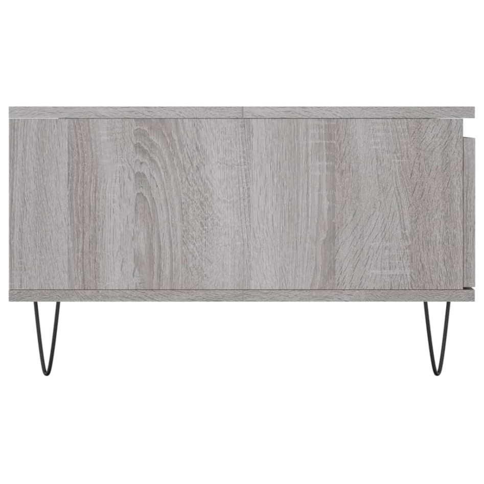 Mesa de centro madera de ingeniería gris Sonoma 90x60x35