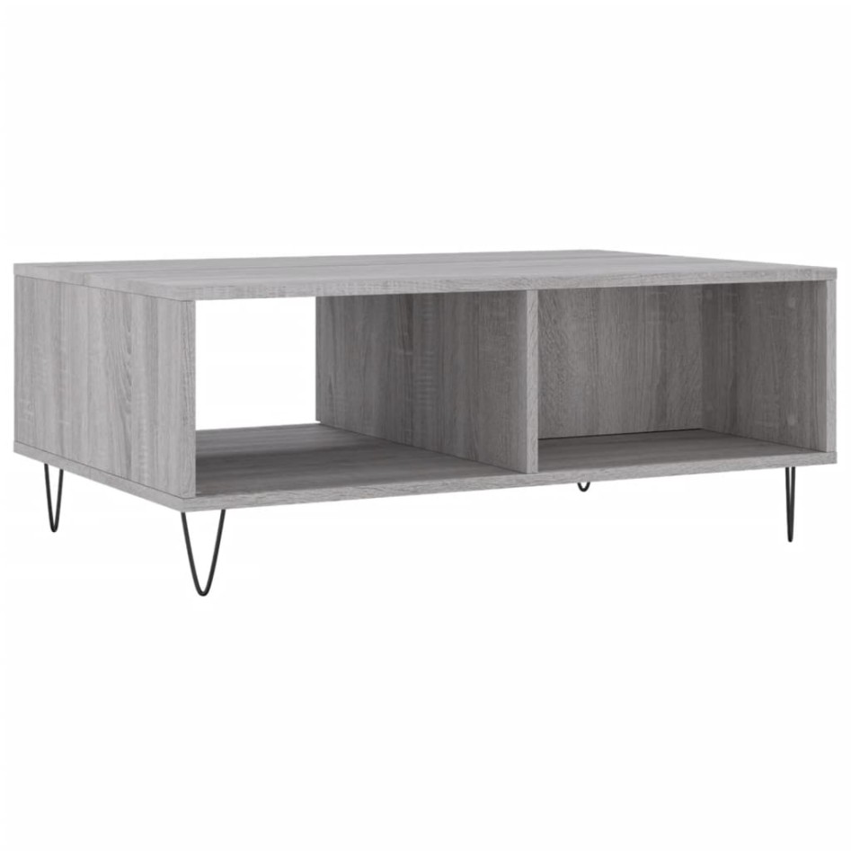 Mesa de centro madera de ingeniería gris Sonoma 90x60x35