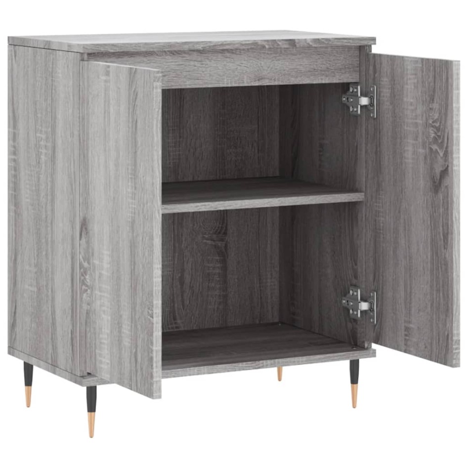 Aparador de madera contrachapada gris Sonoma 60x35x70