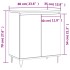 Aparador madera contrachapada color roble ahumado 60x35x70