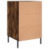 Mesita de noche madera de ingeniería roble ahumado 40x40x66