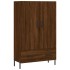 Aparador alto madera de ingeniería roble marrón 69,5x31x115
