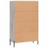 Aparador alto madera de ingeniería gris Sonoma 69,5x31x115