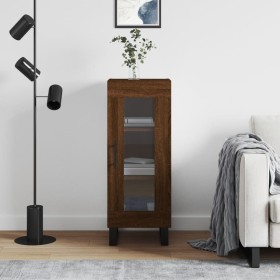 Aparador madera de ingeniería marrón roble 34,5x34x90