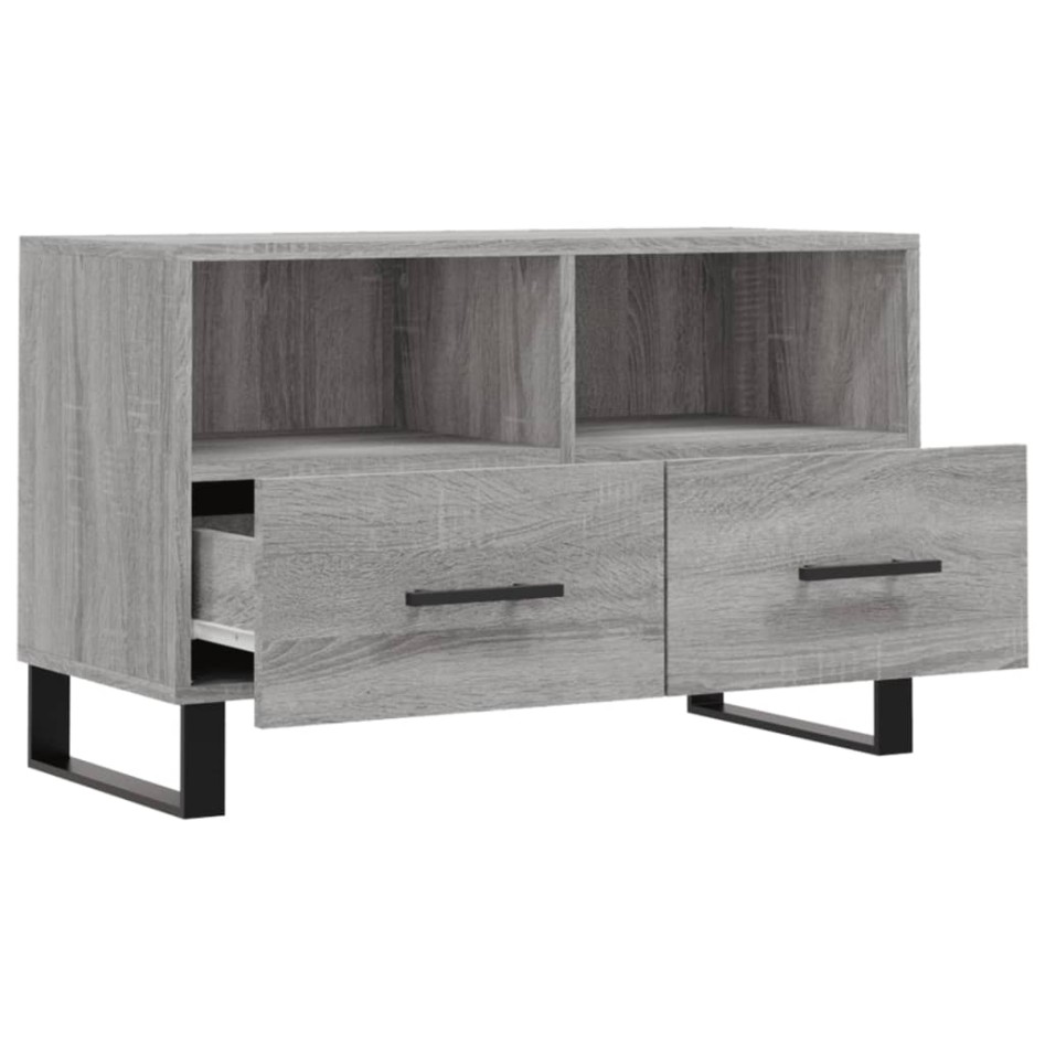 Mueble de TV madera de ingeniería gris Sonoma 80x36x50