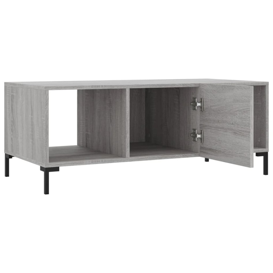 Mesa de centro madera contrachapada gris Sonoma 102x50x40