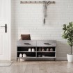 Banco zapatero madera de ingeniería gris Sonoma 102x35x55 cm