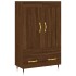 Aparador alto madera de ingeniería roble marrón 69,5x31x115