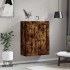 Armario de pared madera ingeniería roble ahumado 69,5x34x90