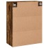 Armario de pared madera ingeniería roble ahumado 69,5x34x90