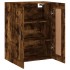 Armario de pared madera ingeniería roble ahumado 69,5x34x90
