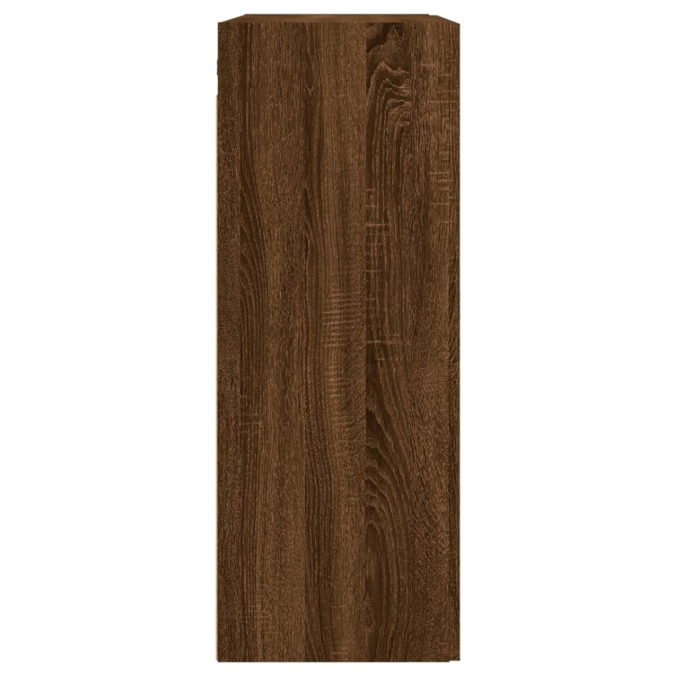 Armario de pared madera ingeniería roble marrón 69,5x34x90
