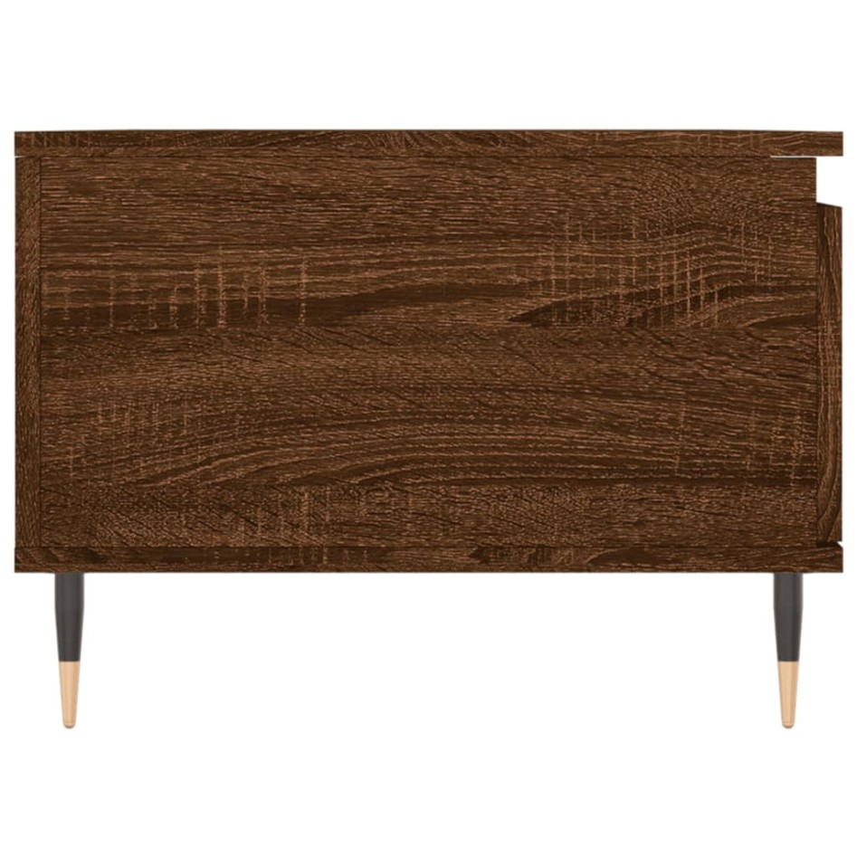 Mesa de centro madera contrachapada marrón roble 90x50x36,5