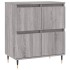 Aparador de madera contrachapada gris Sonoma 60x35x70