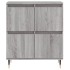 Aparador de madera contrachapada gris Sonoma 60x35x70