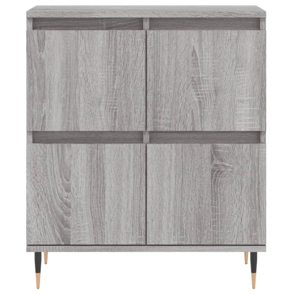 Aparador de madera contrachapada gris Sonoma 60x35x70