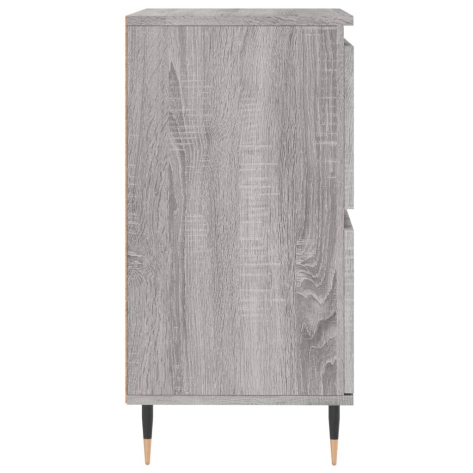 Aparador de madera contrachapada gris Sonoma 60x35x70