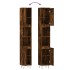 Armario de baño madera contrachapada roble ahumado 30x30x190