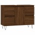 Mueble de baño madera de ingeniería roble marrón 80x33x60
