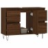 Mueble de baño madera de ingeniería roble marrón 80x33x60